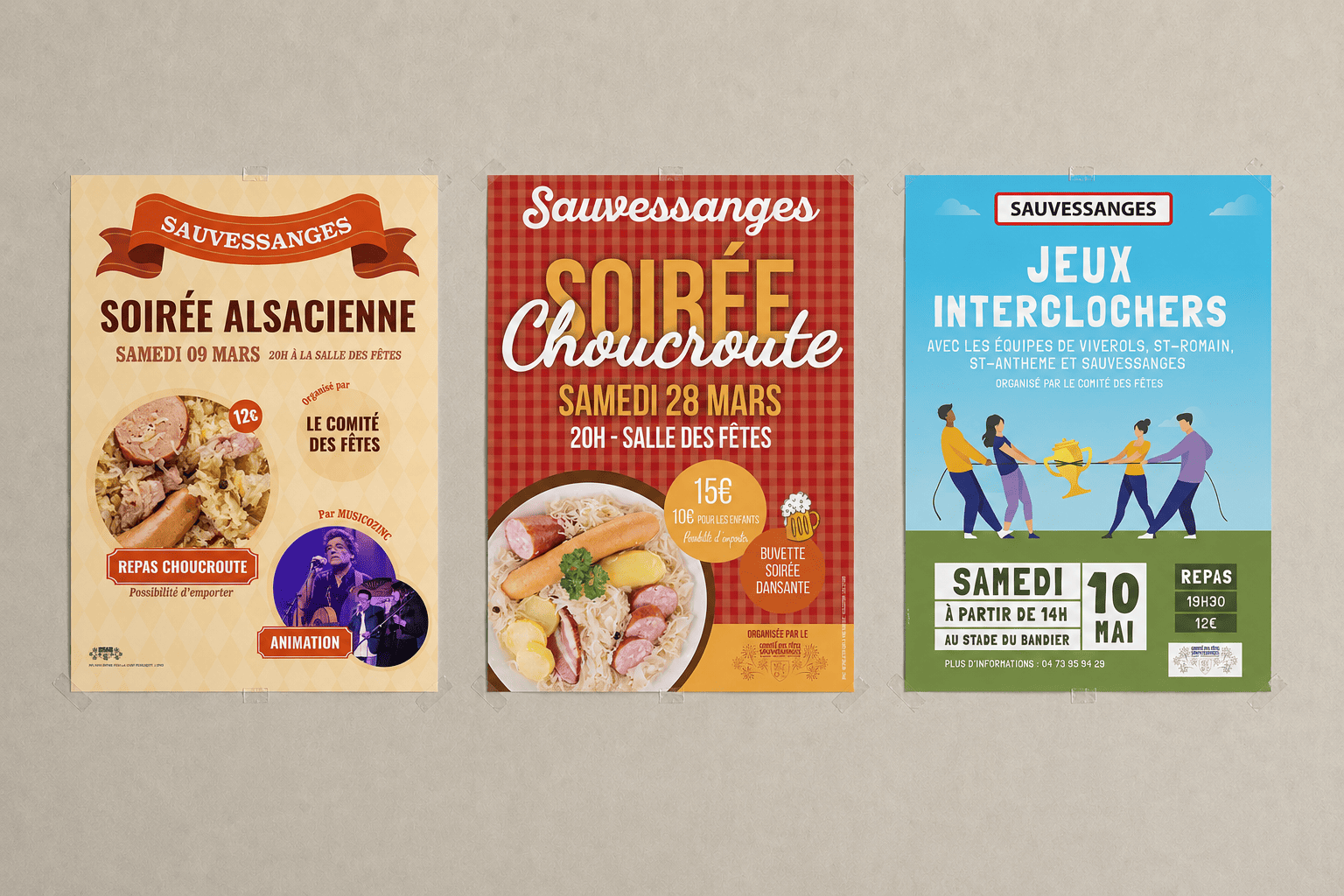 Affiche du Comité des Fêtes de Sauvessanges