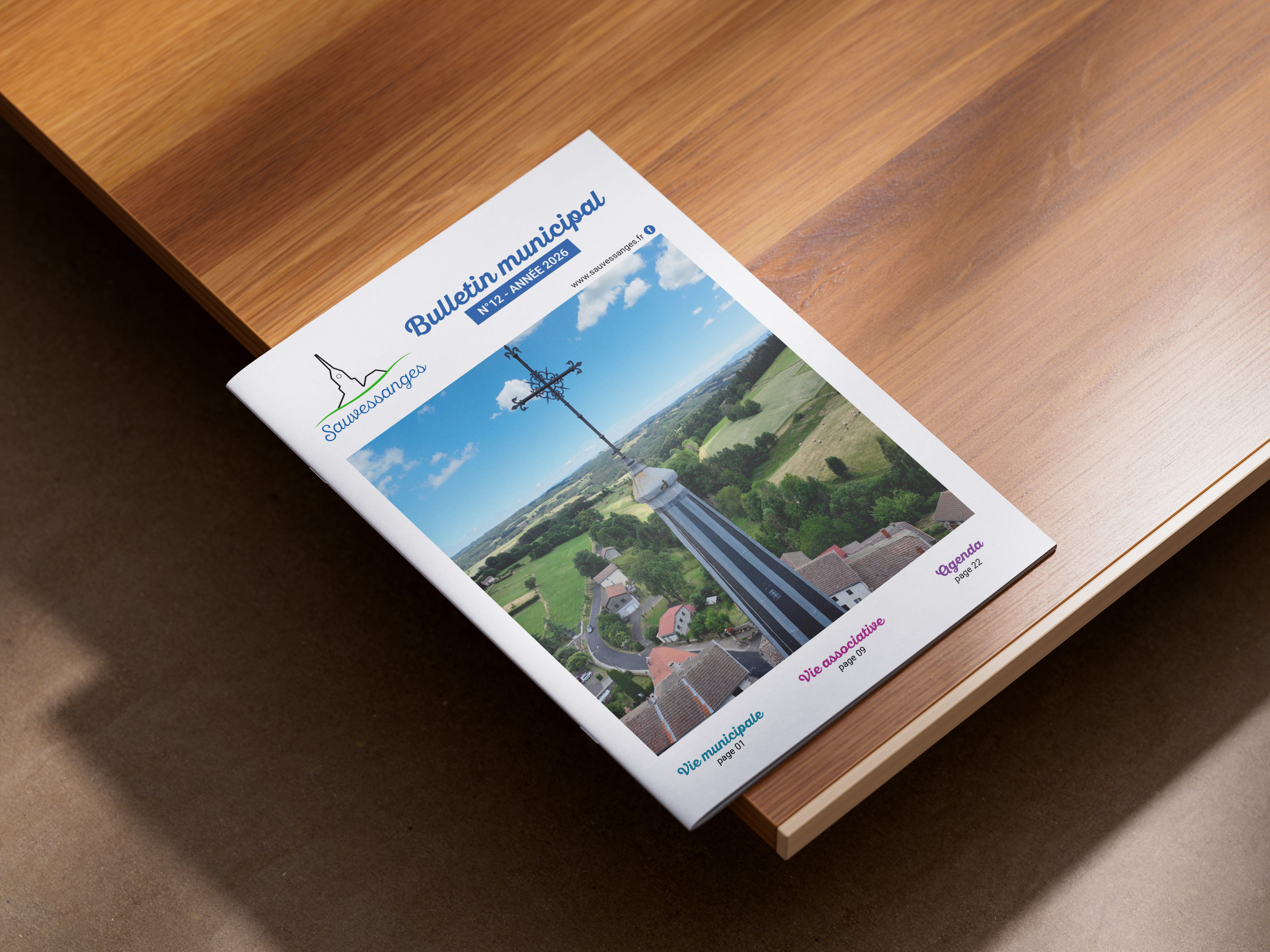 Mise en page du bulletin municipal de la commune de Sauvessanges