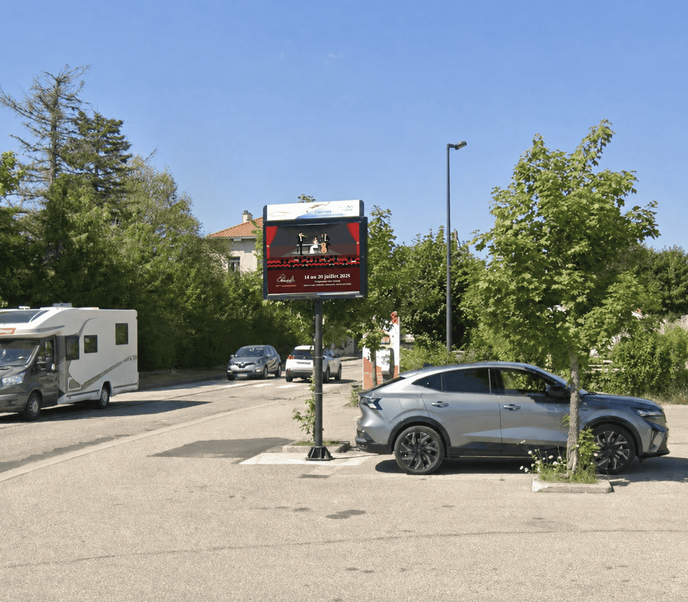 Déclinaison de l’affiche Mélodies sur Arzon 2025 pour panneau lumineux